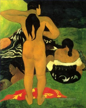 Mujeres tahitianas bañándose Paul Gauguin desnudo impresionismo Pinturas al óleo